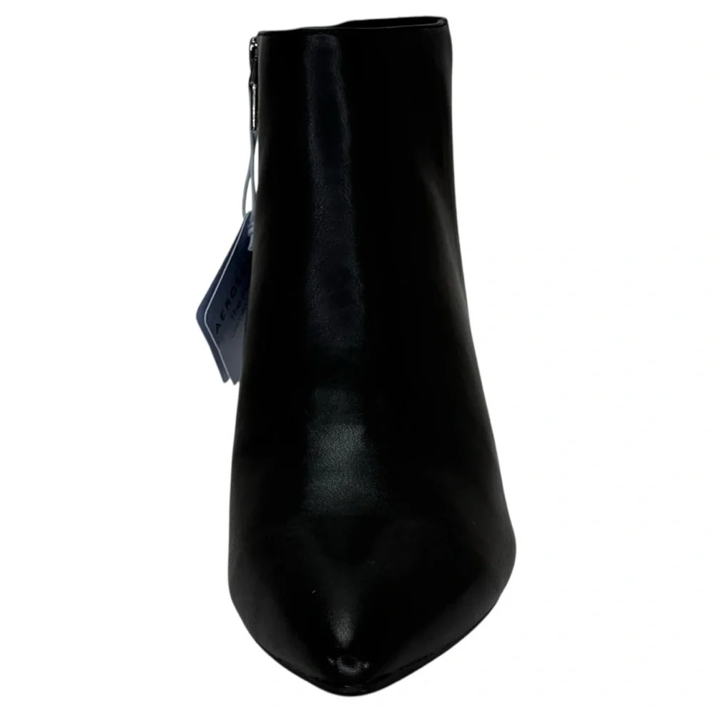 Aerosoles Edith Black Faux Leather Womens Booties Size 8.5M - Picture 7 of 14